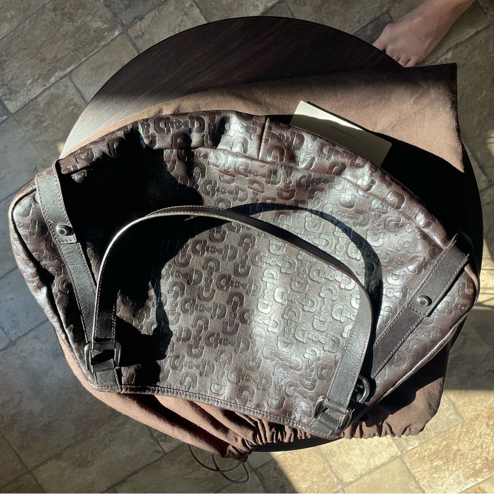 Authentic Gucci Dark Brown Calf Leather Tote-GREAT CONDITION